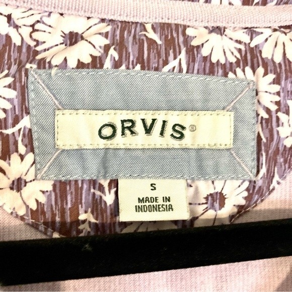 Orvis Sandy Point 1/4 Zip Lilac Floral Pullover Size Small - Picture 3 of 5